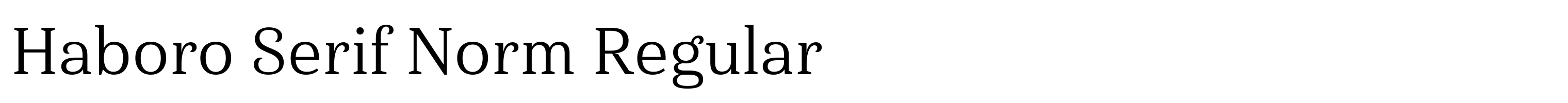 Haboro Serif Norm Regular